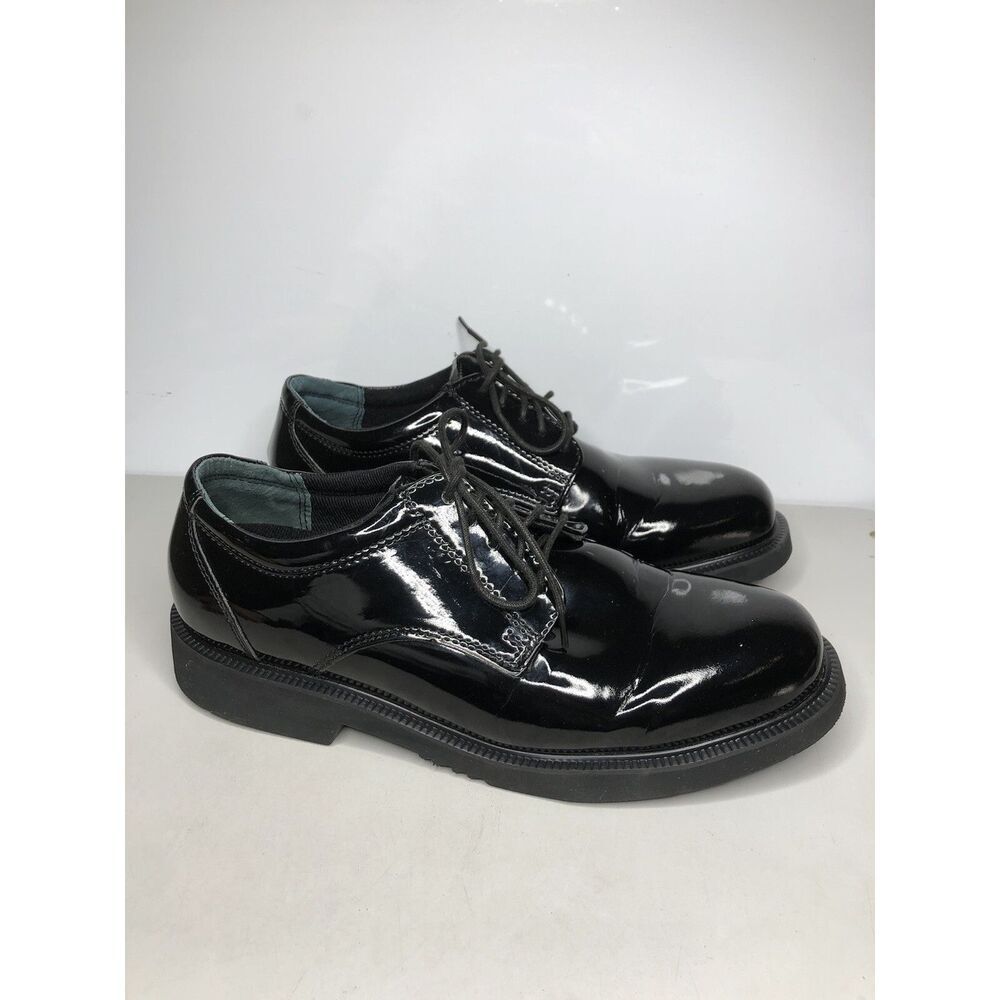 Thorogood Black Patent Leather Oxfords Lace Work Shoes Men’s sz 10.5M US/43.5EU